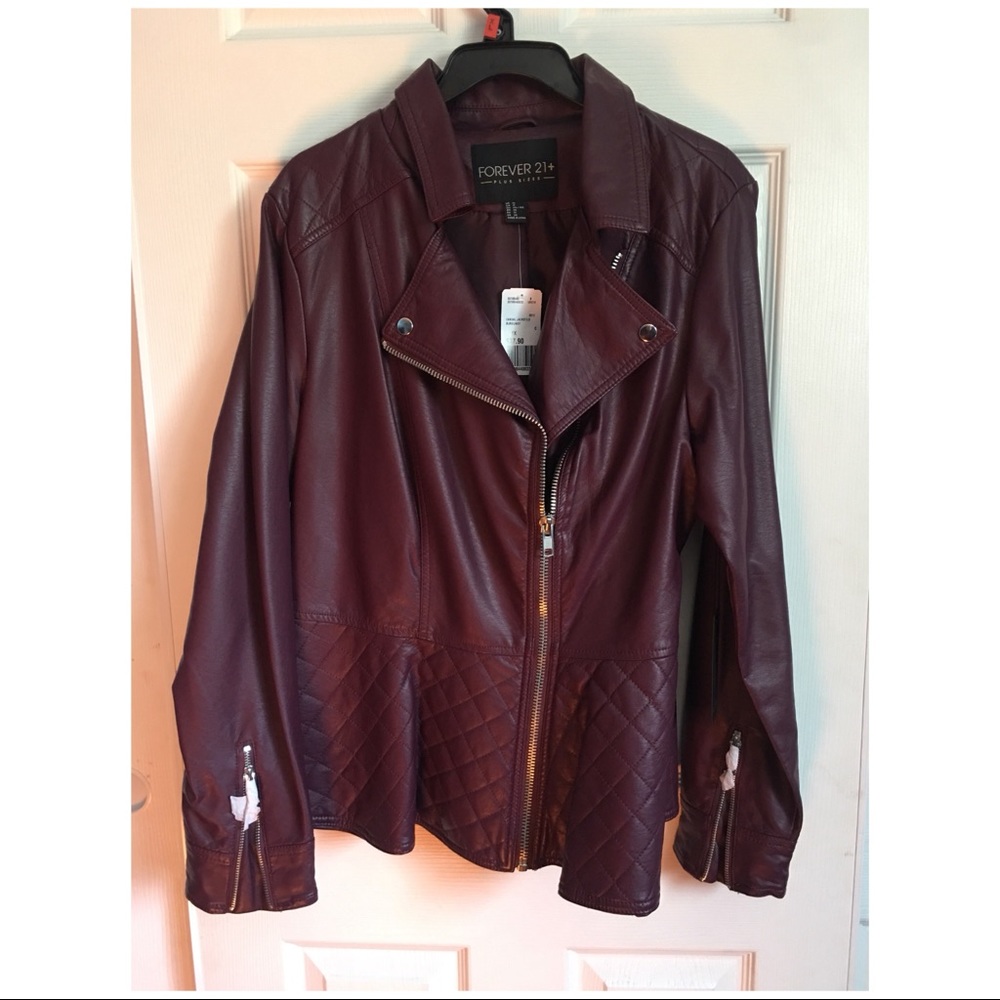 Plus sizes women’s Leather jacket